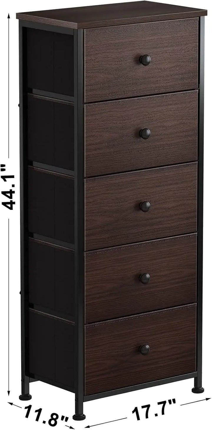 Reahome 5-Drawer Faux Leather Dresser