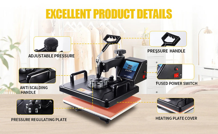 15 In 1 Combo Muntifunctional Sublimation Heat Press Machine Tshirt Heat Transfer Printer For Mug/Cap/football/bottle/pen/shoes