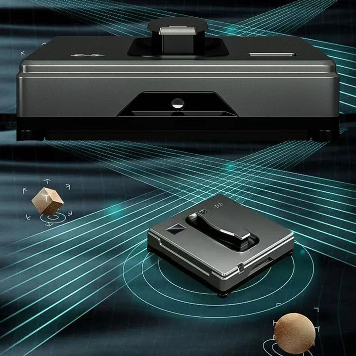 PuRuiKai Robot Window cleaner,Dual Water Spray,Smart Memory,High Vacuum Suction, Laser Sensor, Home Wall Glass Cleaning Robot