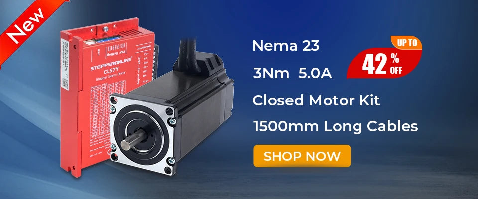 STEPPERONLINE Nema 17 Stepper Motor Motor 48mm 0.55N.m 2A Nema17 Stepping Motor for 3D printer CNC Engraving Milling Machine