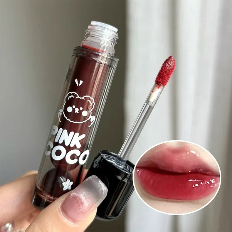Dark Red Brown Mirror Lip Glaze