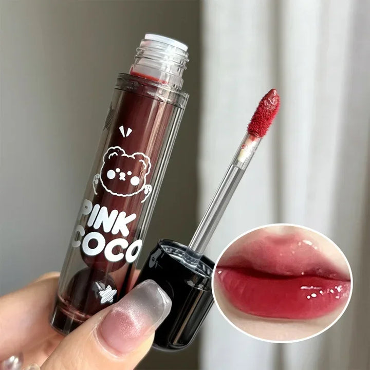 Dark Red Brown Mirror Lip Glaze