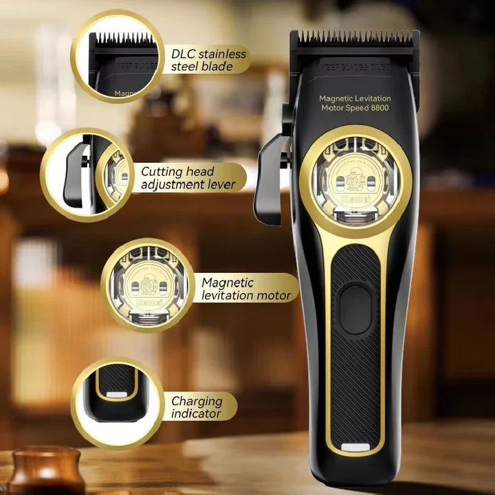 Kemei KM-2373Hair Clipper Magnetic Levitation Motor Hair Clipper Charging Base Men's Hair Clipper