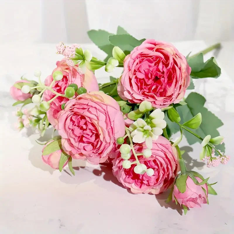 Artificial Peony Rose Bouquet