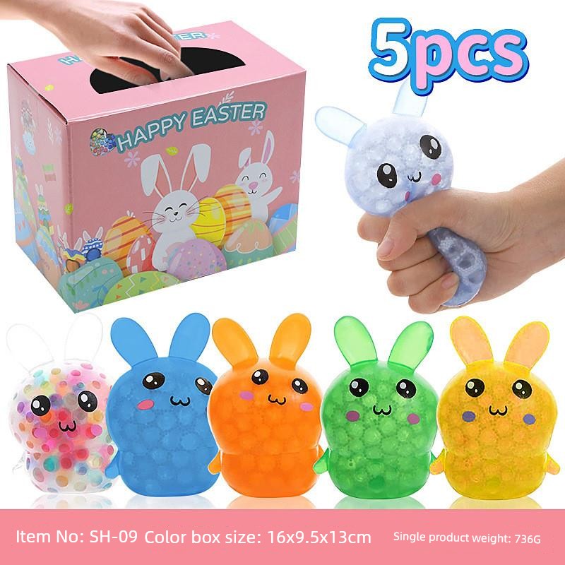 Children's Day Easter Egg Kids Building Blocks Blind Box Cartoon Rabbit Decompression Color Film Puzzle Egg Engineering Car Toys