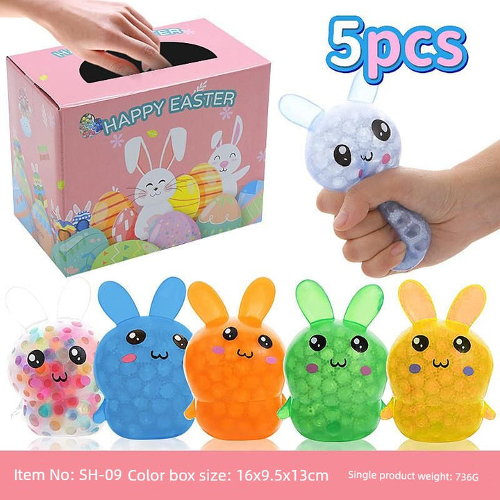 Children's Day Easter Egg Kids Building Blocks Blind Box Cartoon Rabbit Decompression Color Film Puzzle Egg Engineering Car Toys