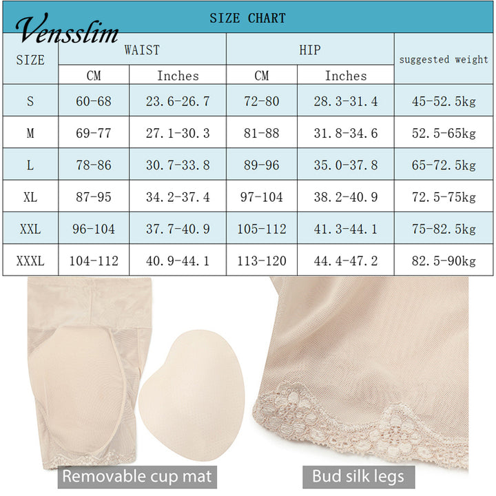 Women Butt Hip Enhancer Briefs Seamless Underwear Boyshorts Body Shaper Shapewear Big Padded Control Panties