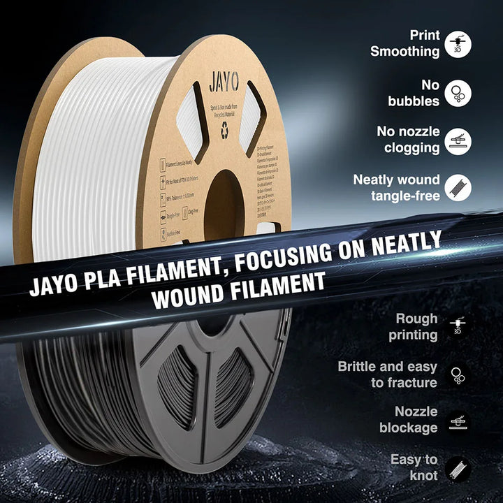 JAYO PLA 3D Filament 1.75MM 10Rolls/set PLA+/Silk PLA/PLA Matte /PETG 3D Printer Filament For FDM Black 3D PrintIng Materials