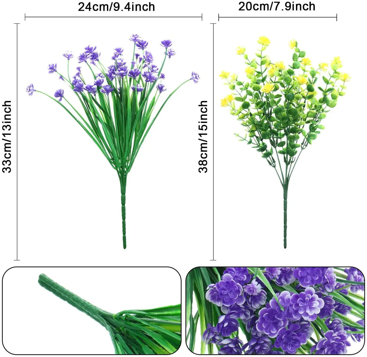 UV-Resistant Artificial Flower Shrubs
