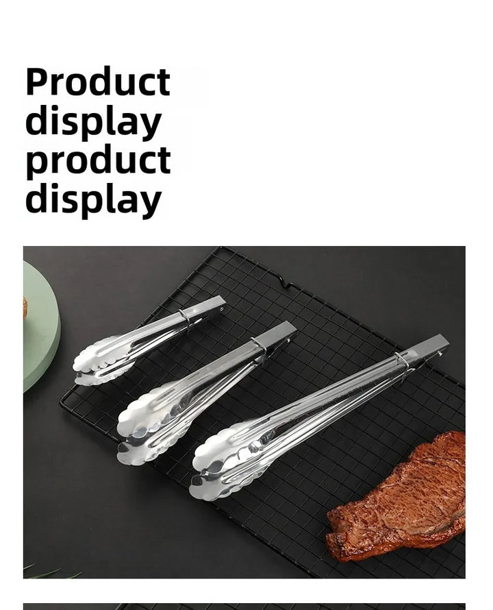 Bbq Hot Clamp Stainless Steel Plum Multifunctional Clamp Outdoor BBQ BBQ Accessories Bbq Kitchen Restaurant Bar Home Garden