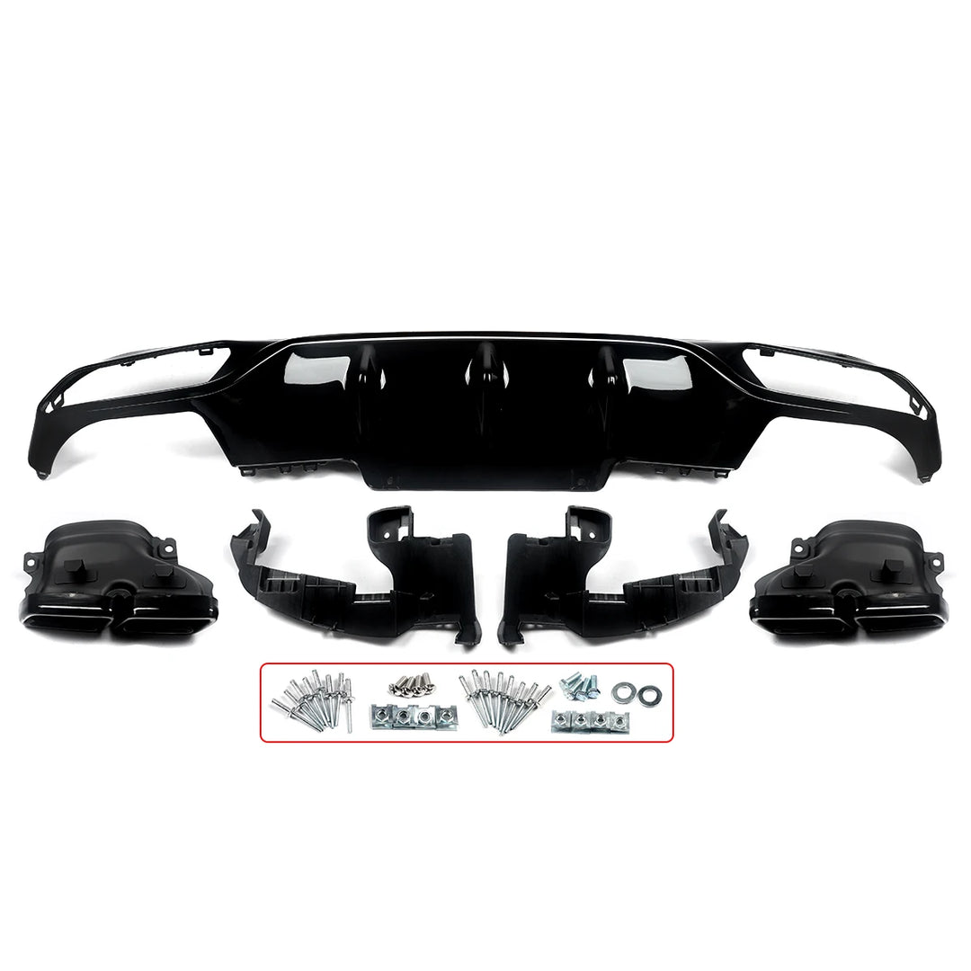 AMG Style Rear Diffuser With Exhaust Tip for Mercedes-Benz E-Class W213 2016-2020