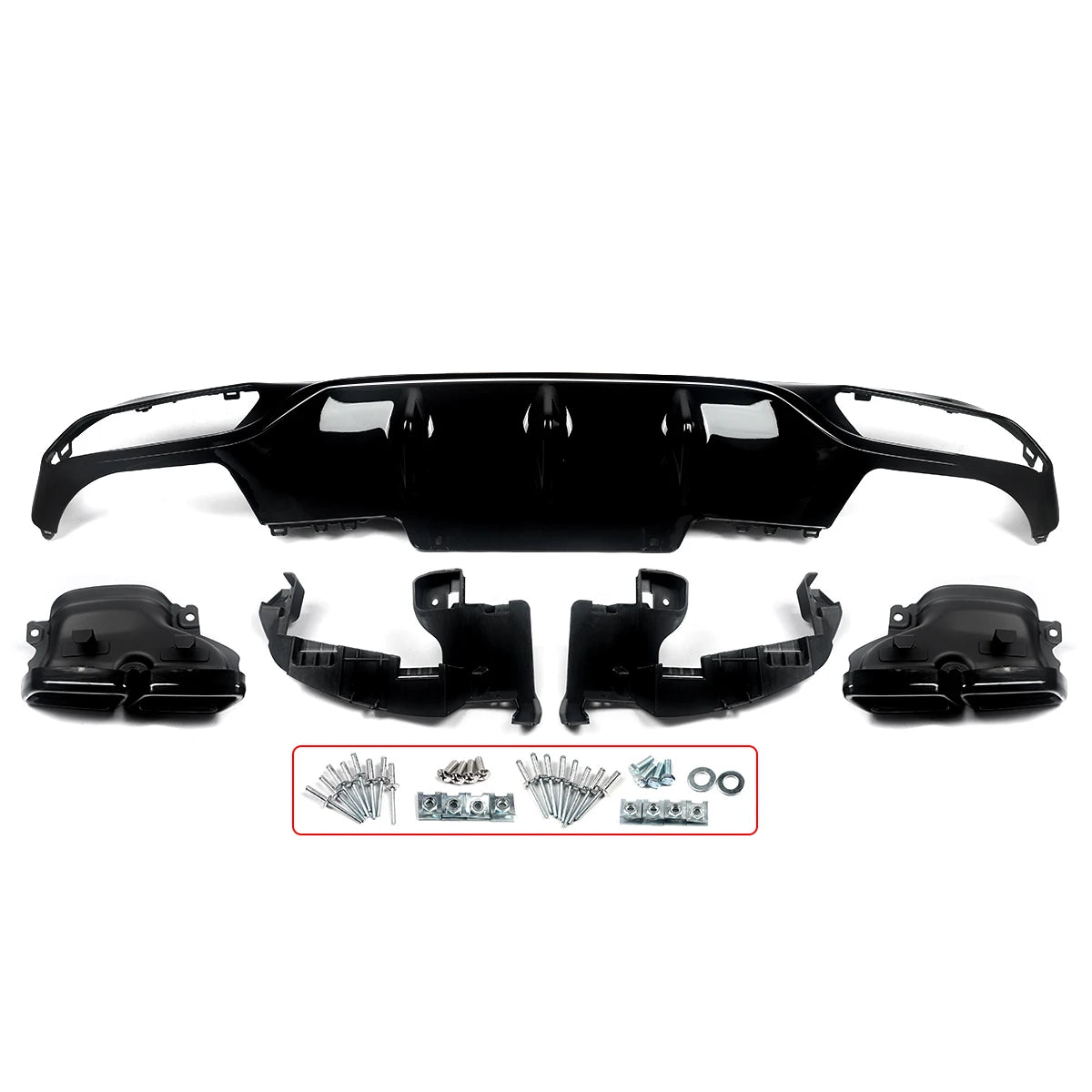 AMG Style Rear Diffuser With Exhaust Tip for Mercedes-Benz E-Class W213 2016-2020