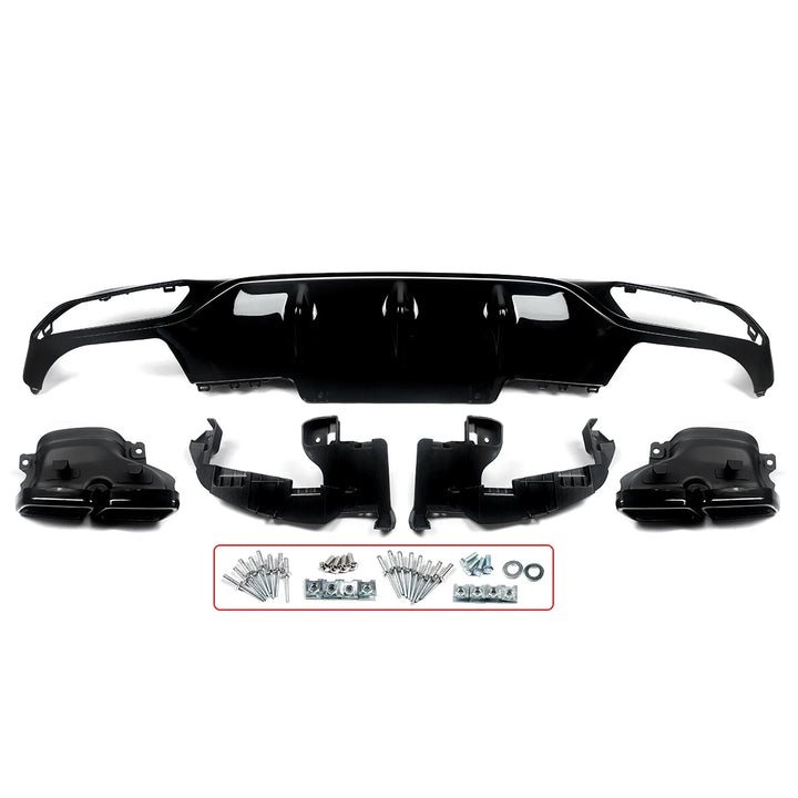 AMG Style Rear Diffuser With Exhaust Tip for Mercedes-Benz E-Class W213 2016-2020