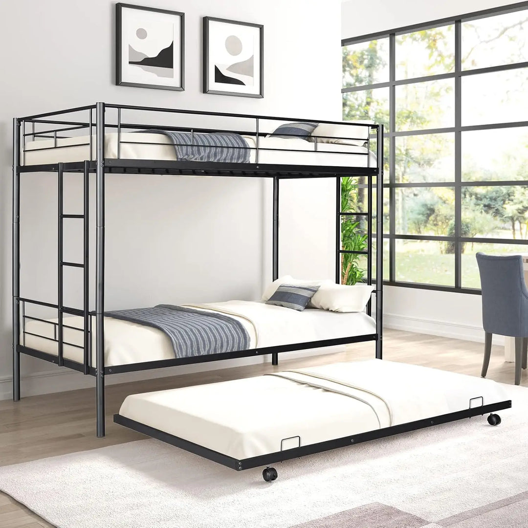 Twin Over Twin Bunk Bed Trundle