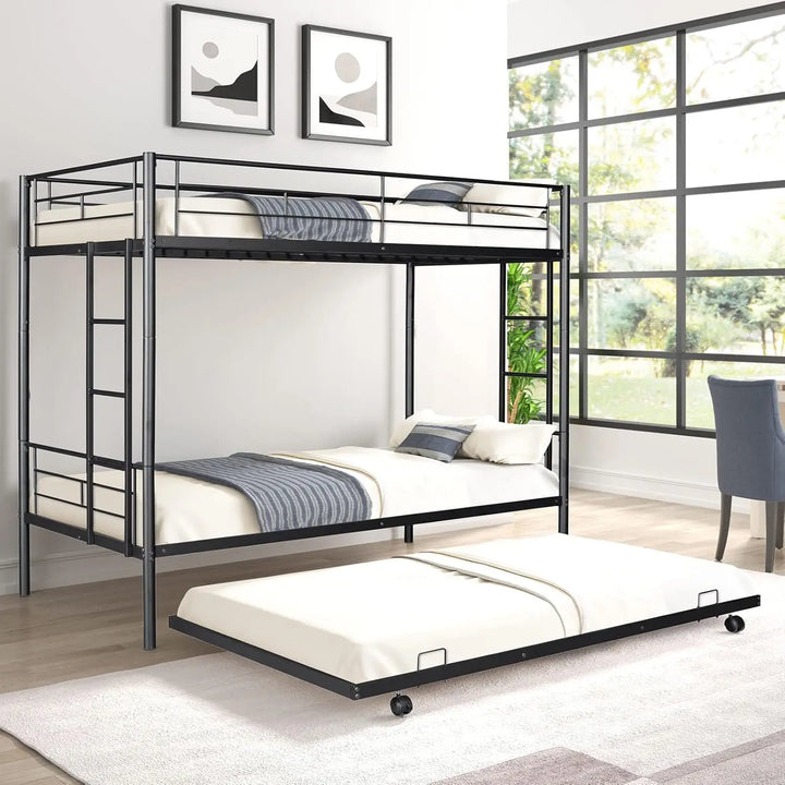 Twin Over Twin Bunk Bed Trundle