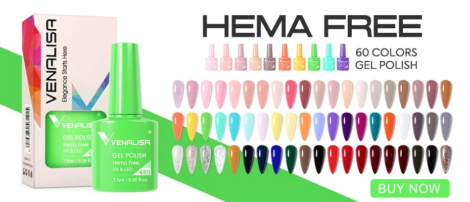VENALISA VIP4 Kit Nail Gel Polish HEMA FREE Full Coverage 36/60 Color Gel Pigment Professional Nail Art Long-lasting Gel Varnish