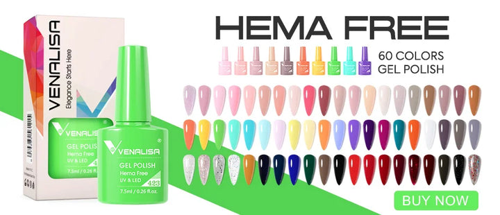 VENALISA VIP4 Kit Nail Gel Polish HEMA FREE Full Coverage 36/60 Color Gel Pigment Professional Nail Art Long-lasting Gel Varnish