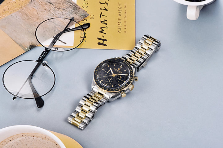 PAGANI DESIGN 2025 Silver Gold Moon Luxury Quartz Watches Men Sport Chronograph Sapphire Crystal Stainless steel Watch For Men