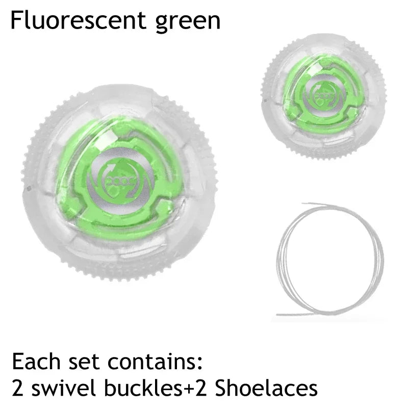 1 Pair Metal Wire Swivel Automatic Buckle Shoelaec No Tie Shoe Laces Quick Lock Shoestrings Women Man Shoelaces for Sneaker New