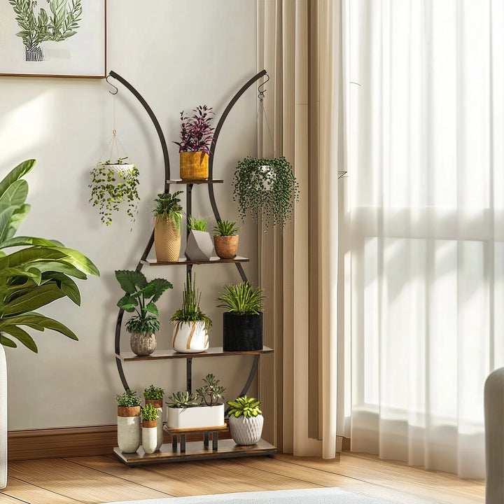 Large Vase Shaped Plant Stand 5 Tier Planter Display Rack Garden Flower Pot Holder for Home Patio Decor