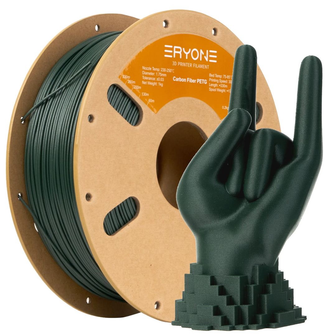 ERYONE New Arrival PETG Carbon Fiber 1KG 1.75mm Diameter High Toughness 3D Printer Filament For 3D FDM Printing Fast Shipping