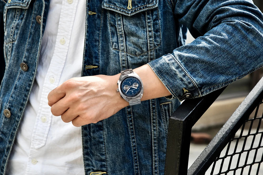 PAGANI DESIGN Men's Watches Luxury Quartz Wrist Watch For Men AR Sapphire Speed Chronograph Retro Dial Clock Reloj Hombre 2023