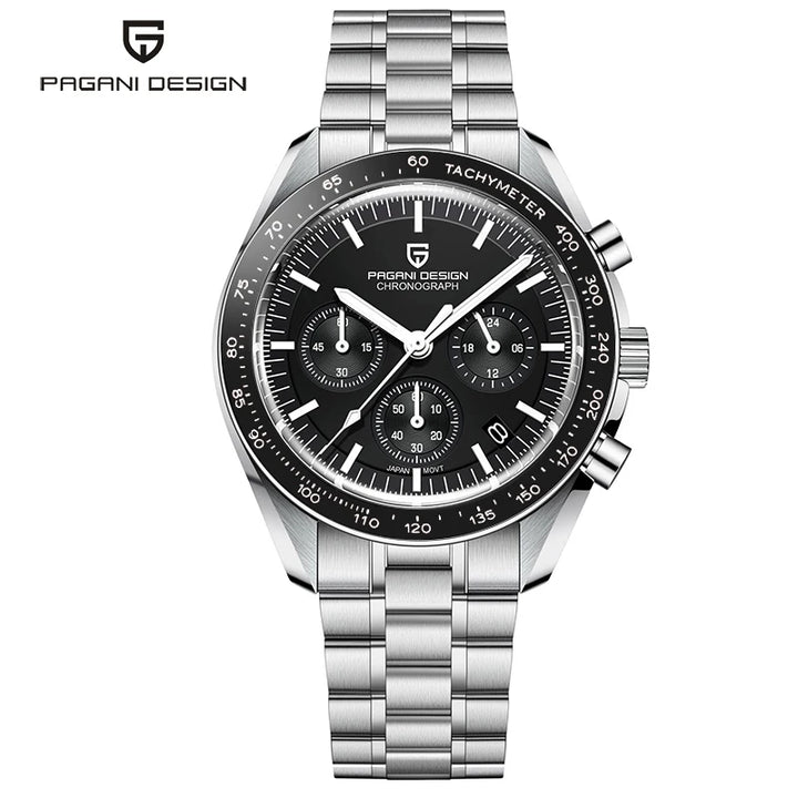 PAGANI DESIGN 2025 New Moon Men's Watches Luxury Quartz Watch For Men AR Sapphire Glass 100M Waterproof Wristwatch Chronograph
