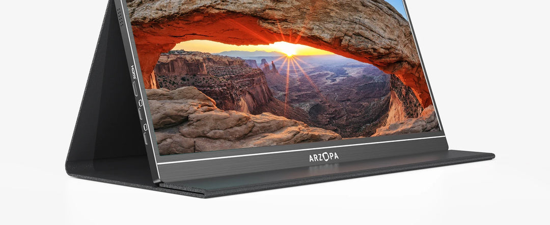 ARZOPA  1080P Portable Monitor 15.6 inch Monitors for Laptop MAC Switch Xbox Phone ps4 PC USB C HDMI-Compatible Computer Display