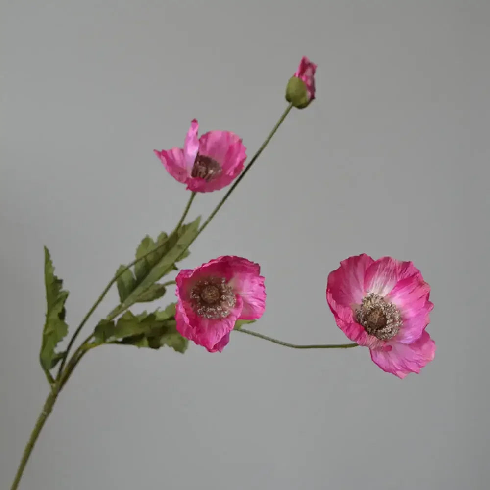Artificial Silk Poppy Flowers Bouquet