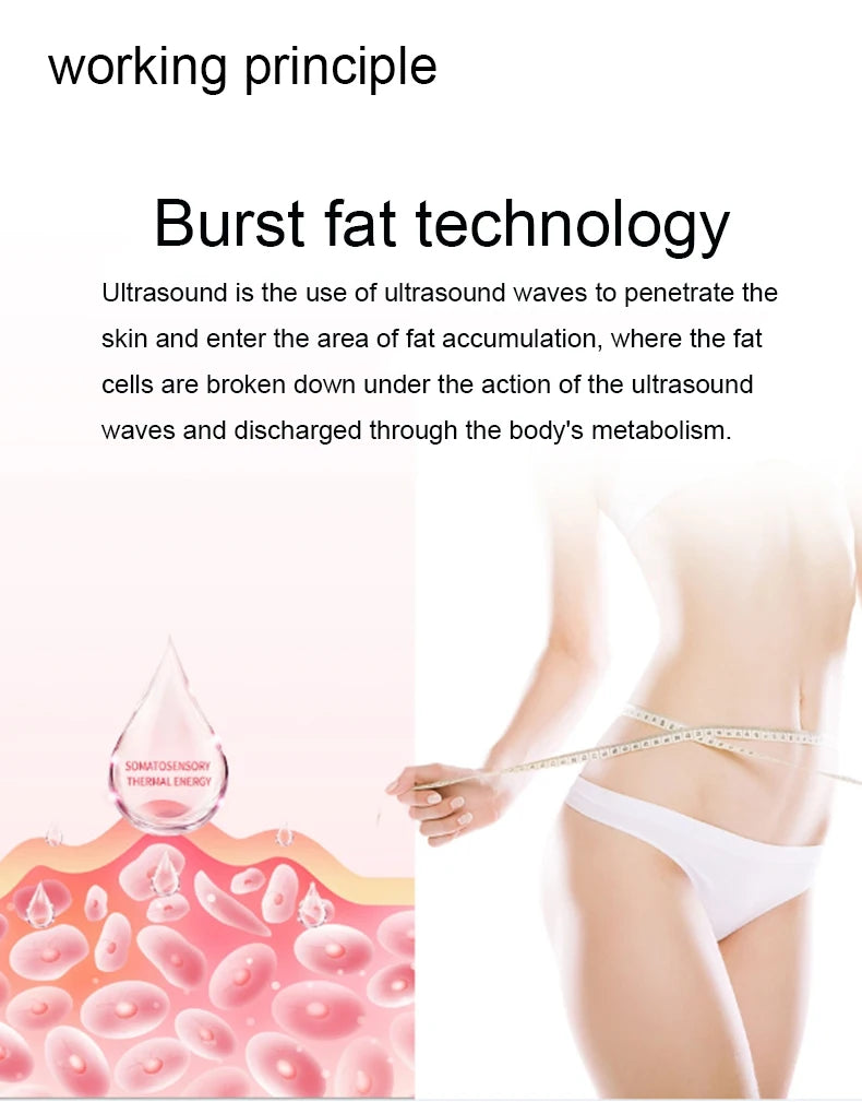 3 In 1 40K  Cavitation  Machine Body Facial Radiofrequency Massage Weight Loss Machine Body Shaping Slimming Fat Burn