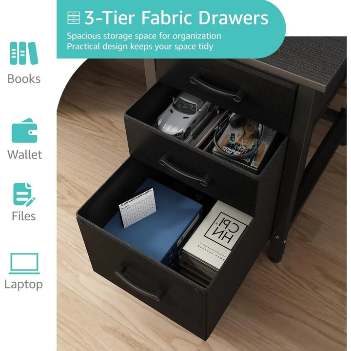Desk with File Drawers – Home Office