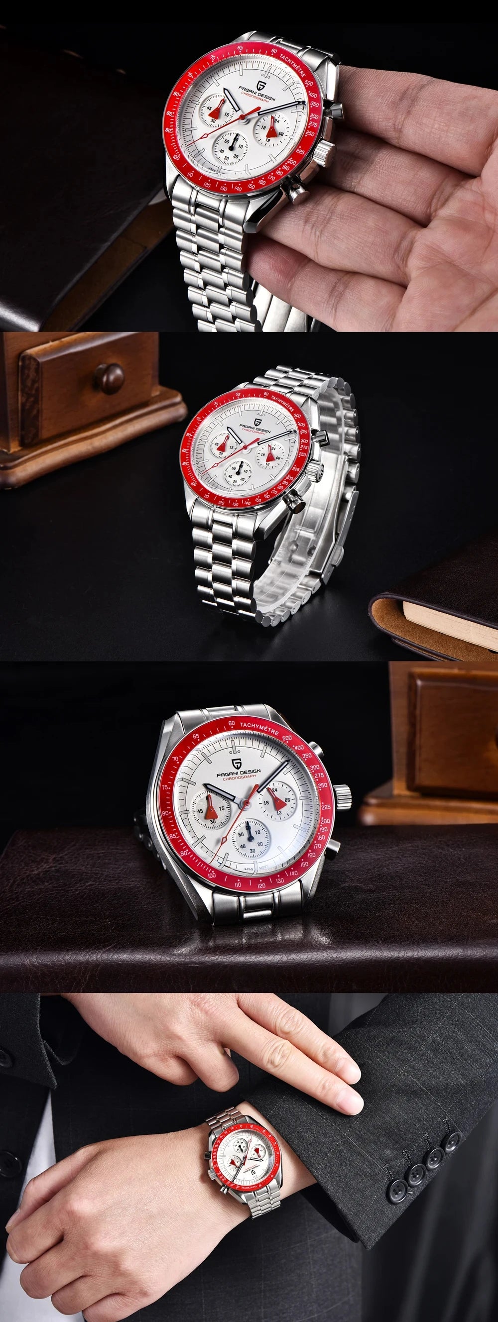 PAGANI DESIGN Watches For Men Chronograph Sapphire Luminous luxury Quartz Wristwatch Waterproof reloj deportivo hombre 2024 NEW