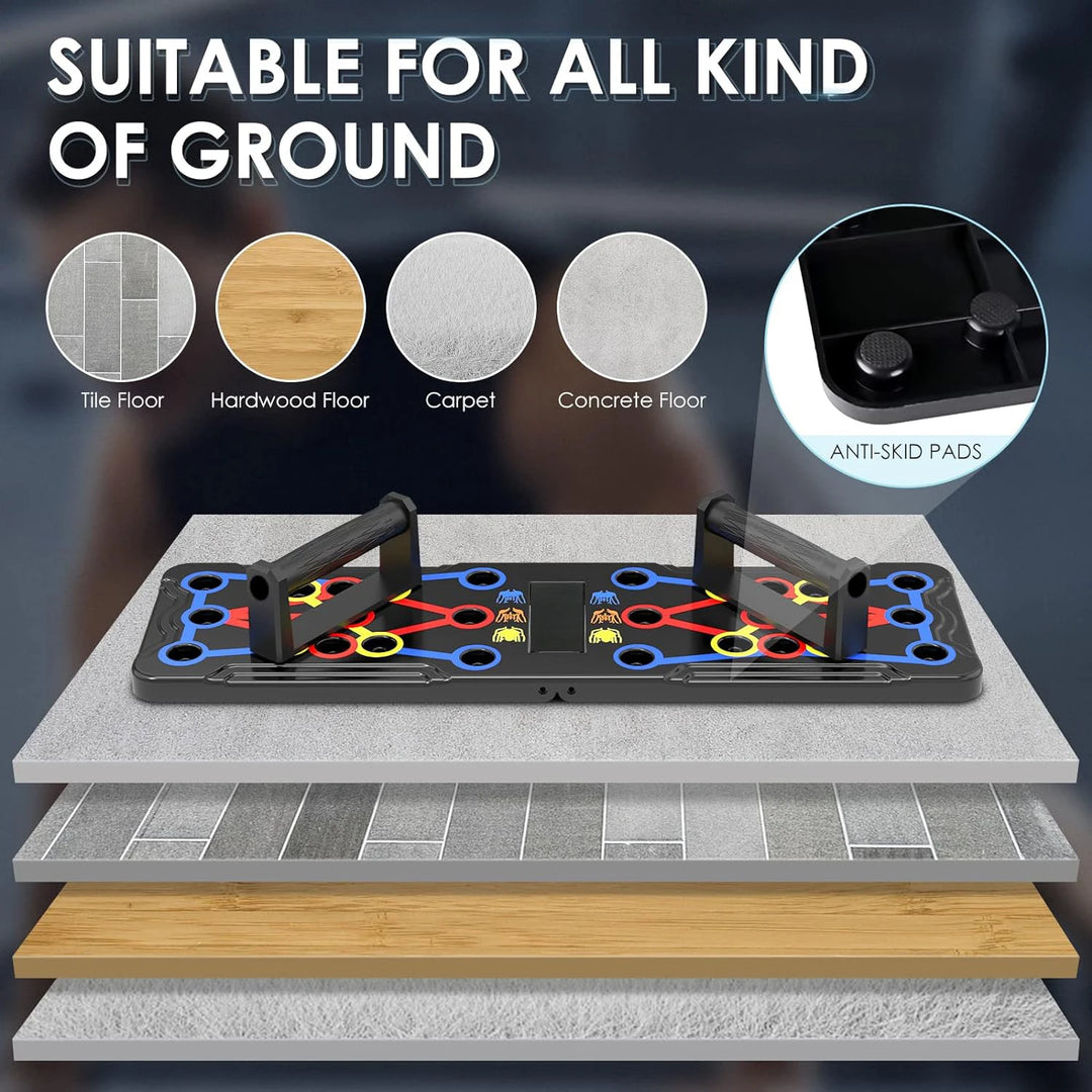 Portable Multifunctional Push-up Board - Fitness and Muscle Training Device Home Workout Set Foldable Push Up Bar Resistance