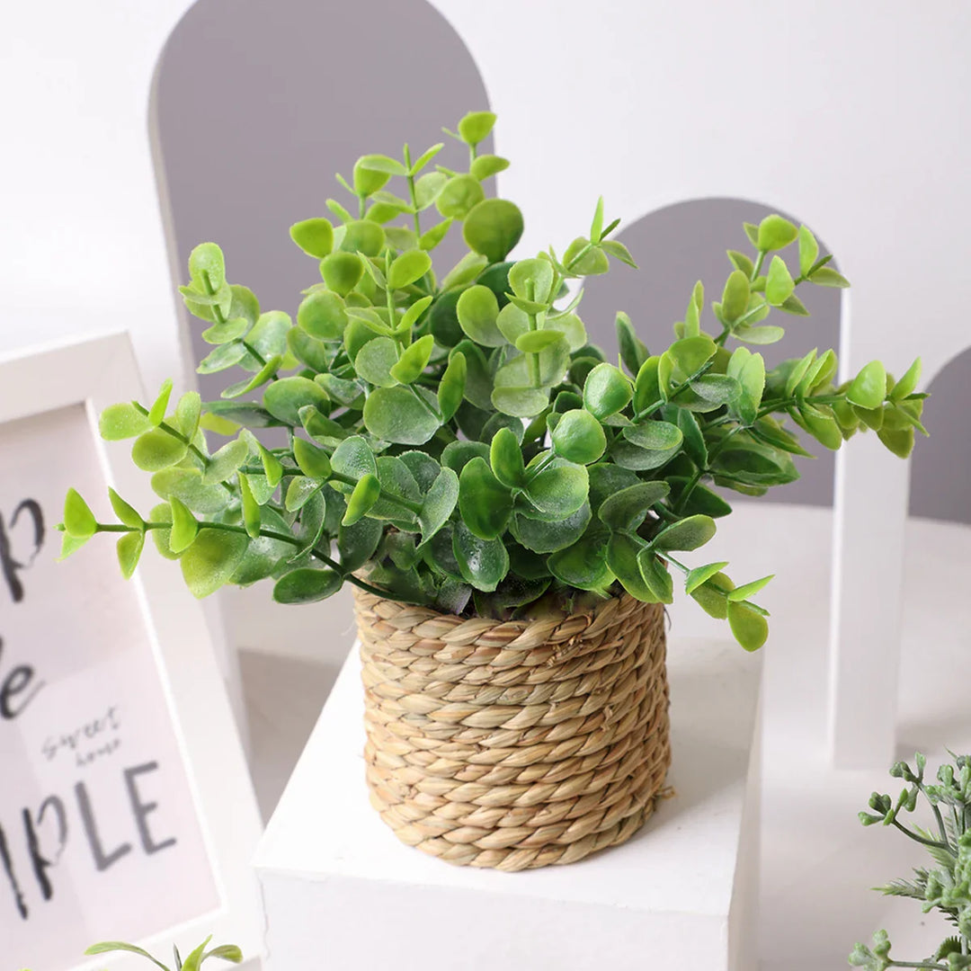 XIYA Artificial Eucalyptus Potted Plant