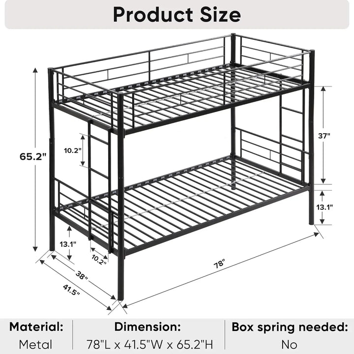 Twin Metal Bunk Bed Frame