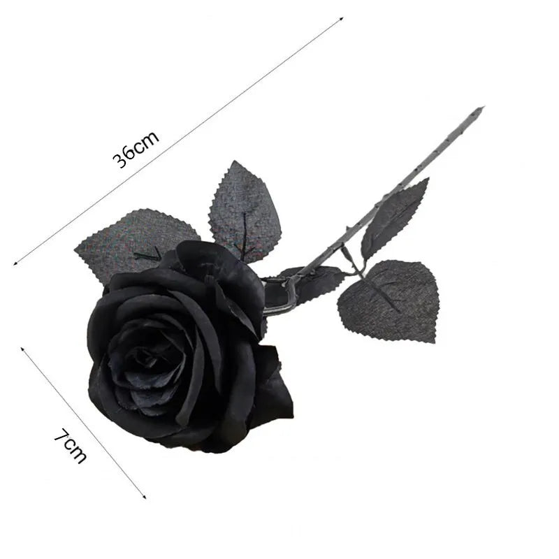 Artificial Black Rose Heads