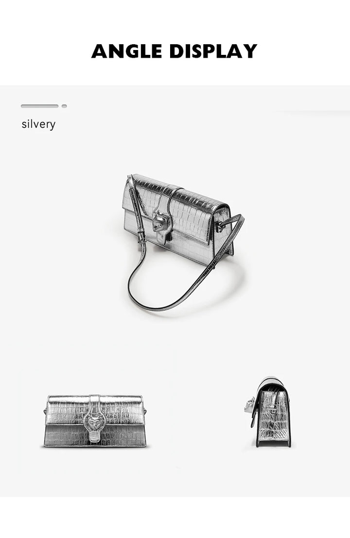 BAFELLI CAT 2025 NEW WOMEN'S BAG LUXURY BRAND FASHION RETRO STYLE DENIM TRENDING SHOULDER CLUTCH FEMALE LEATHER FLAP PURSE