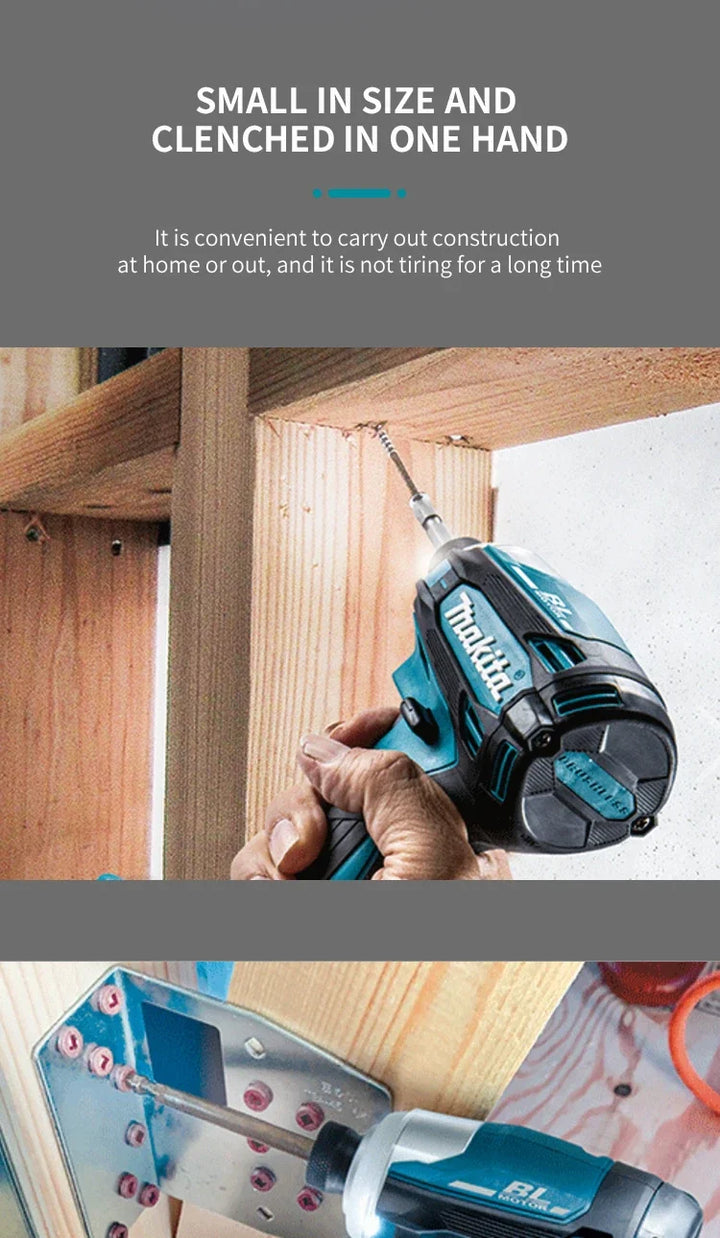 Makita DTD172 18V Cordless Impact Screwdriver Brushless Electric Impact Drill Rechargeable Wood/olt/T-Mode Power Tools