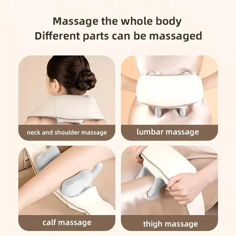 20W Neck And Shoulder Massager Wireless Shoulder And Back Kneading Massage Shawl Trapezius Neck Cervical masajeador