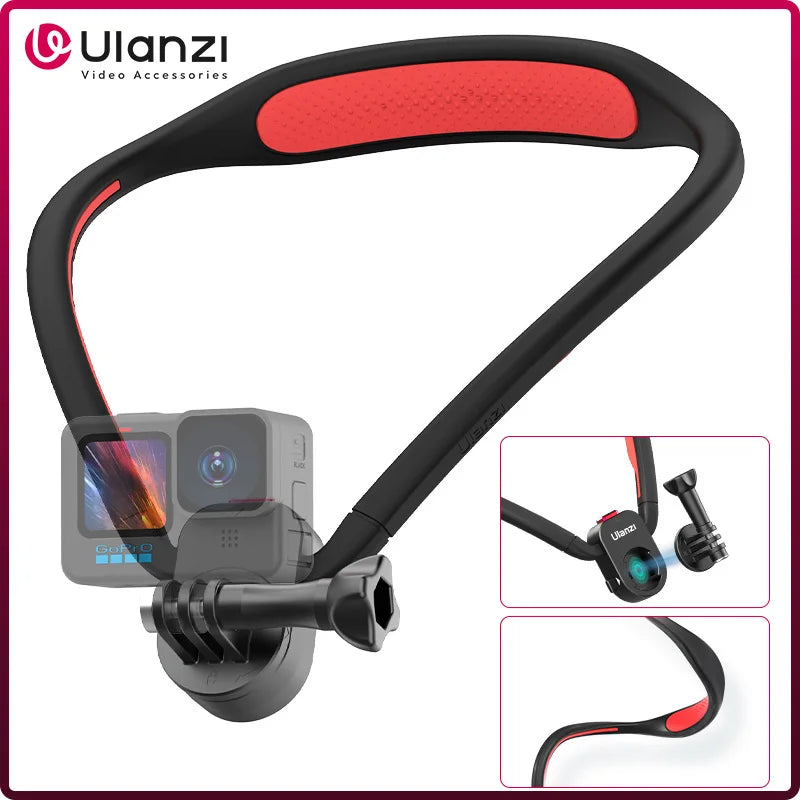 Ulanzi Go-Quick II Magnetic Silicone Neck Holder Mount For GoPro Hero 13 12 11 10 9 8 Insta360 DJI Osmo Action Camera Accessorie