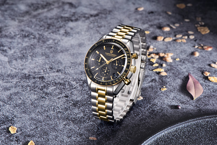 PAGANI DESIGN 2025 Silver Gold Moon Luxury Quartz Watches Men Sport Chronograph Sapphire Crystal Stainless steel Watch For Men