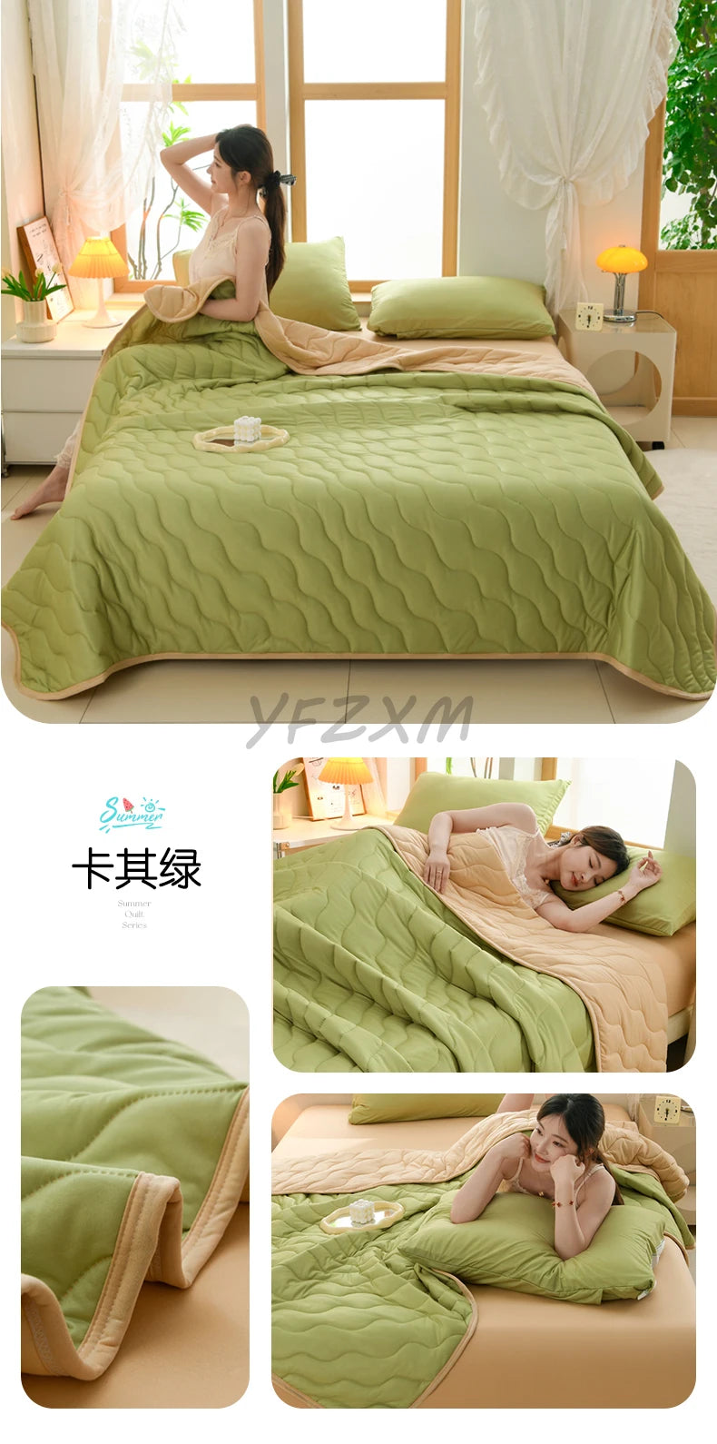 New Florals Spring Summer Blanket for Single Double Soft Skin-friendly Quilt Breathable Comfortable Air Conditioning Comforter