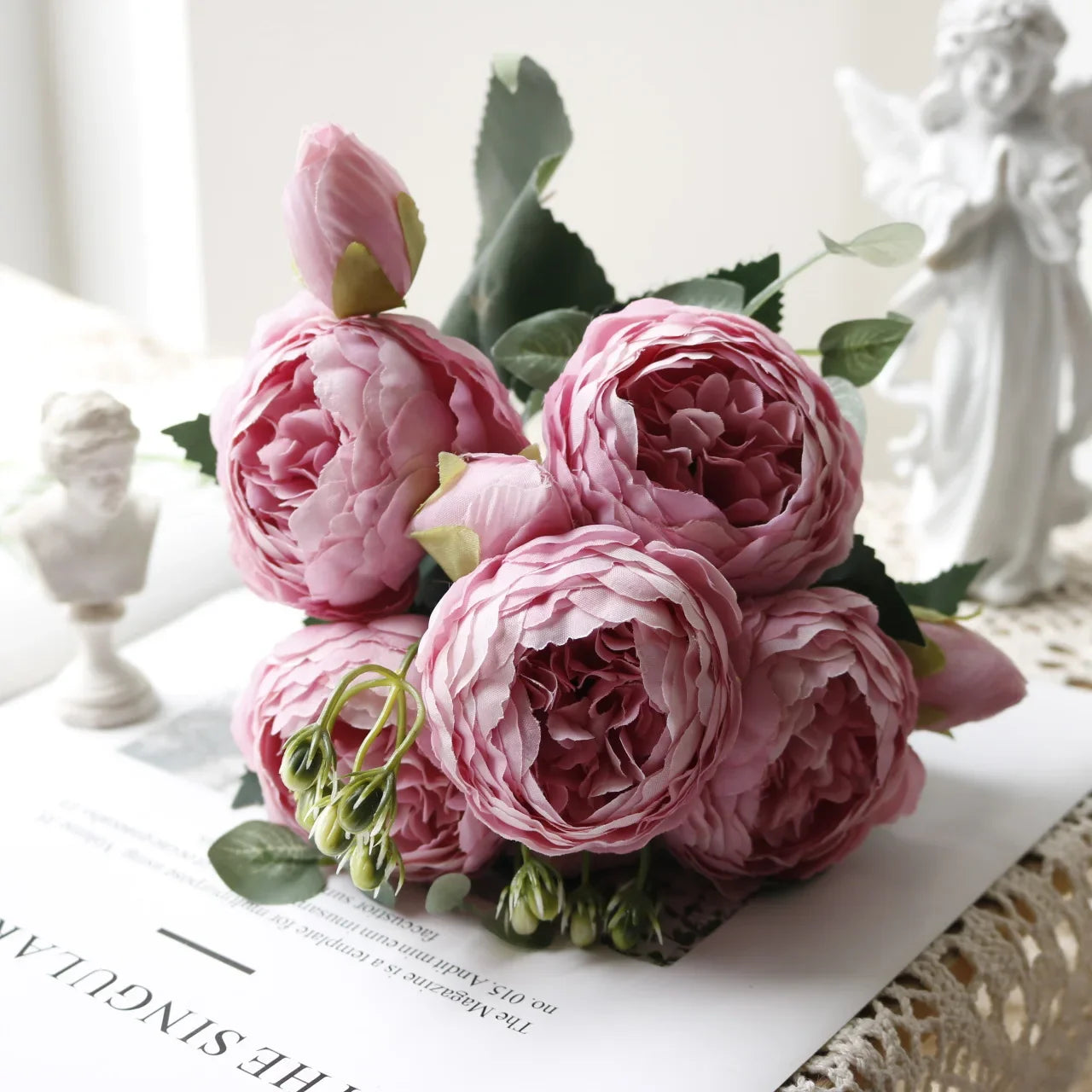 Artificial Peony Rose Bouquet