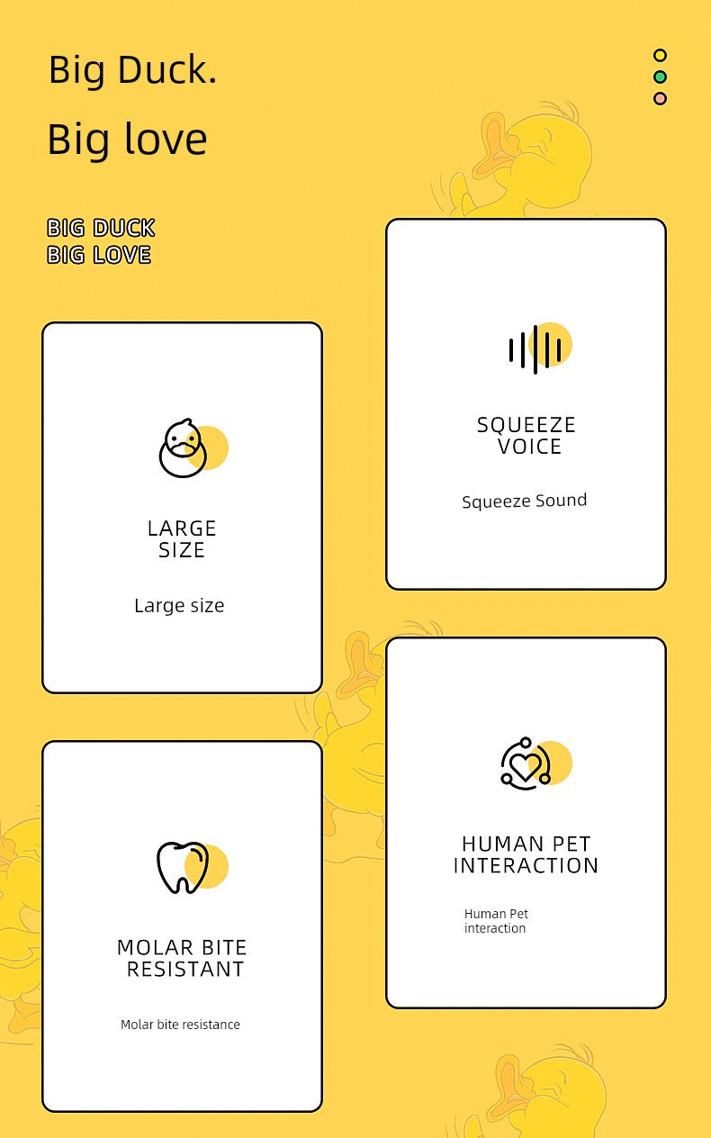 Large Dog Self-Hi Corgi Consumes Small Yellow Duck Dogs