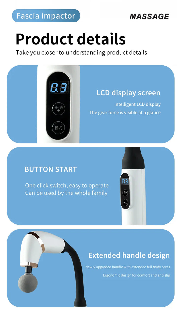 Powerful Smart Fascia Gun Electric Massager