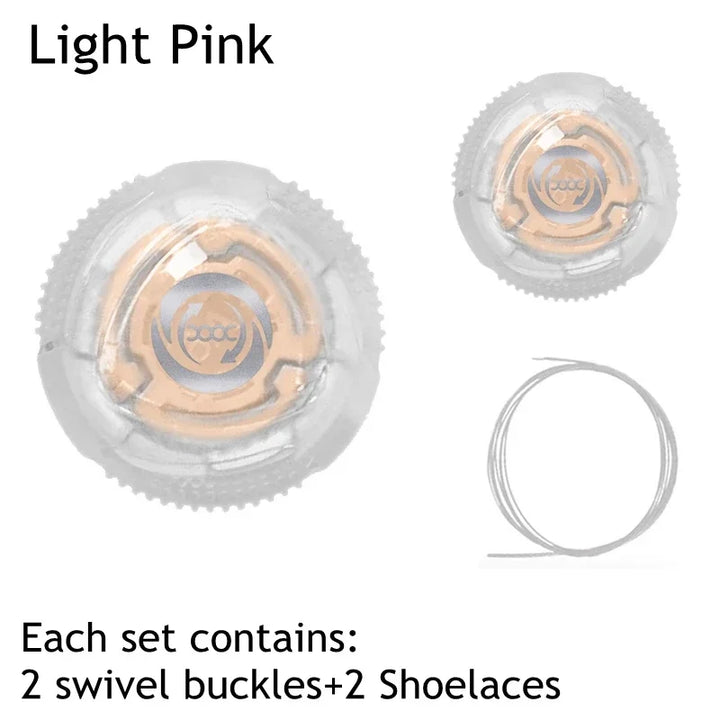 1 Pair Metal Wire Swivel Automatic Buckle Shoelaec No Tie Shoe Laces Quick Lock Shoestrings Women Man Shoelaces for Sneaker New