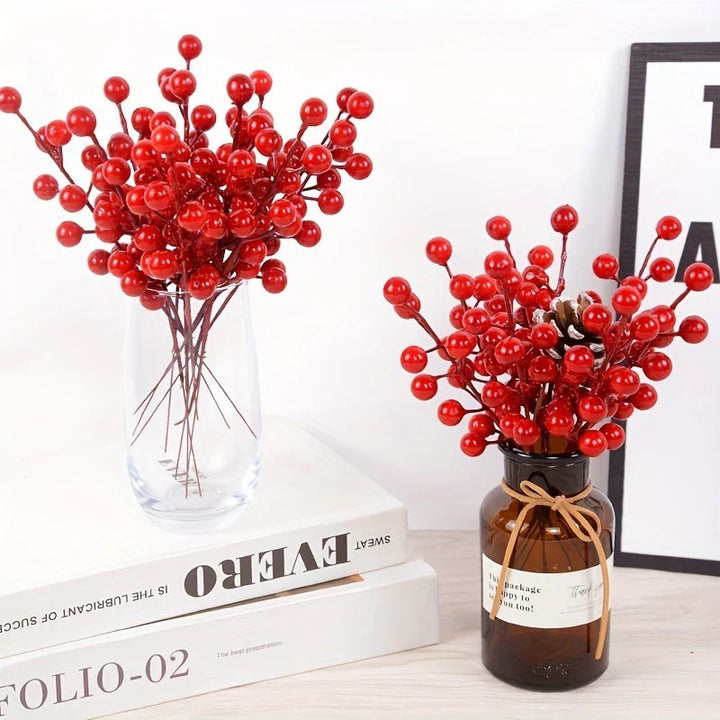 Christmas Red Berry Branches Flowers Accessory
