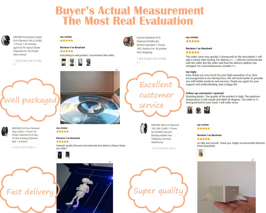 Eryone Promotion Ultra SILK PLA Filament 3D Printing New Arrival 1.75mm 1Kg For 3D Printer High Quality Fast delivery