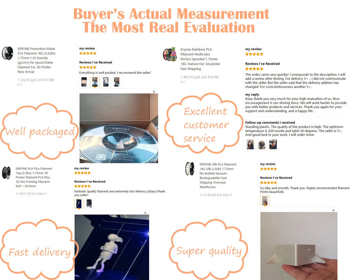 Eryone Promotion Ultra SILK PLA Filament 3D Printing New Arrival 1.75mm 1Kg For 3D Printer High Quality Fast delivery