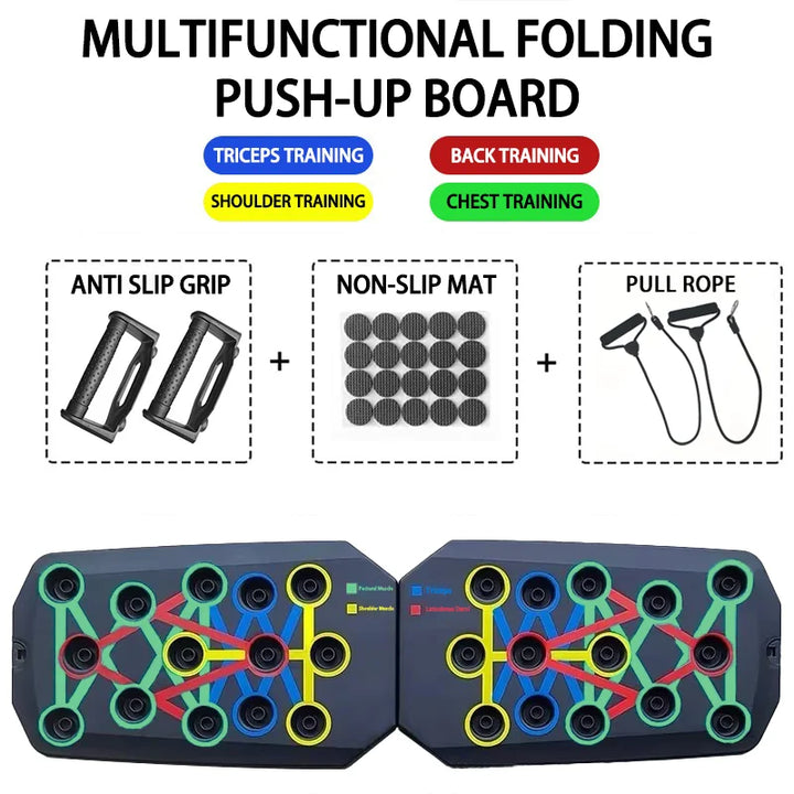 Portable Multifunctional Push-up Board - Fitness and Muscle Training Device Home Workout Set Foldable Push Up Bar Resistance